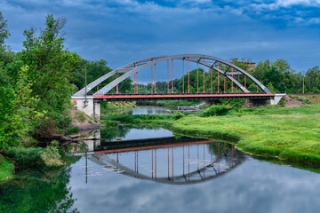 Fototapeta premium Peisker Eisenbahnbrücke Dessau