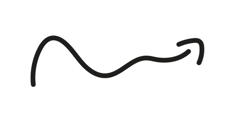 Collection hand drawn arrows. Set simple arrows isolated on white background.