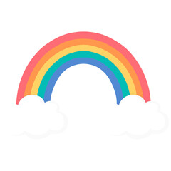 rainbow and clouds illustration 