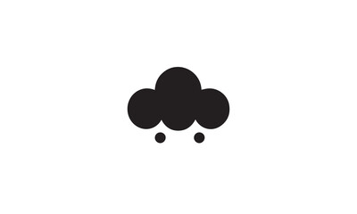 weather logo black simple flat icon on white background