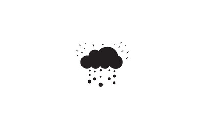 weather logo black simple flat icon on white background