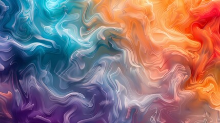 Swirling patterns of vivid hues merging together to form a mesmerizing and immersive abstract...