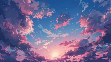 The beautiful evening sky