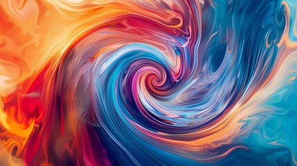 Swirling patterns of vivid hues merging together to form a mesmerizing and immersive abstract composition