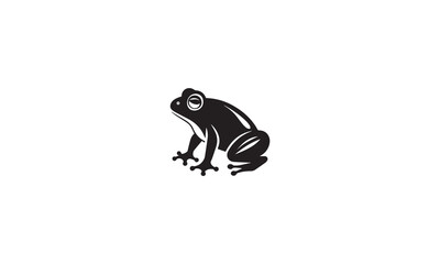 frog logo black simple flat icon on white background