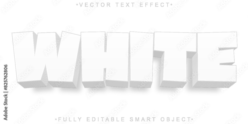 Poster white vector fully editable smart object text effect