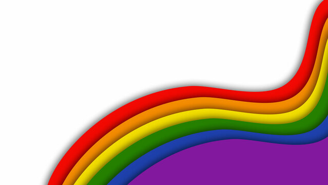  Abstract geometric red, orange, yellow, green, blue and purple circles lgbtq color background. Lgbt Pride History Month color background..