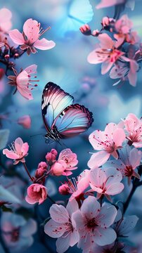 Butterfly on flowers, mariposa en flores, borboleta em flores