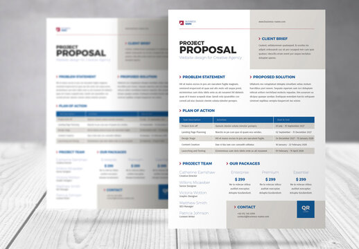 Minimal One Page Proposal Flyer Template