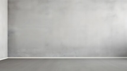 Minimalistic Gray Interior with Bare Wall and Empty Space