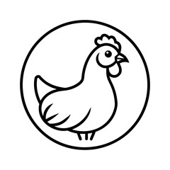 Chicken Logo icon design concept. good for rooster restaurant and chicken farm. vector illustration