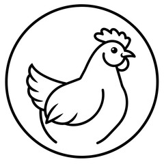 Chicken Logo icon design concept. good for rooster restaurant and chicken farm. vector illustration