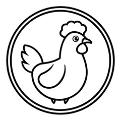 Chicken Logo icon design concept. good for rooster restaurant and chicken farm. vector illustration