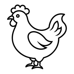 Chicken Logo icon design concept. good for rooster restaurant and chicken farm. vector illustration