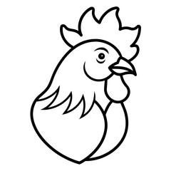 Chicken Logo icon design concept. good for rooster restaurant and chicken farm. vector illustration