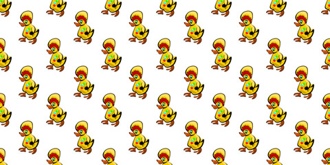 Pattern of Yellow Color Cartoon Bird