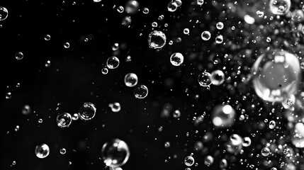 Bubbles on black background