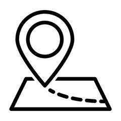 Map pointer icon vector illustration. GPS location symbol with with pin pointer for graphic design, logo, web site, social media, mobile app, ui