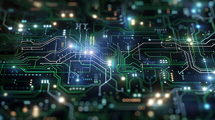 Obraz premium Background inspired by electronic circuits. 