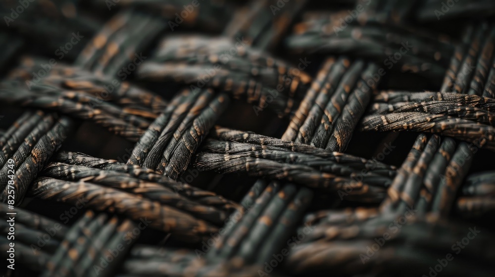 Poster close up of textured wicker doormat