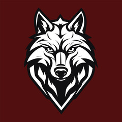 Cool white wolf esports and gaming business logo