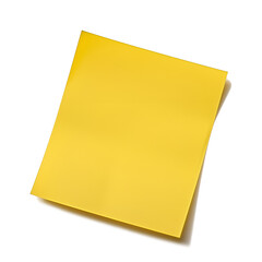 Yellow sticky post it note isolated