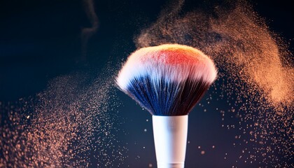 Colorful Burst: The Art of Makeup Dust and Beauty Brush Techniques"