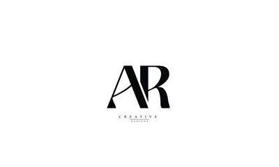 Alphabet letters Initials Monogram logo AR RA A R