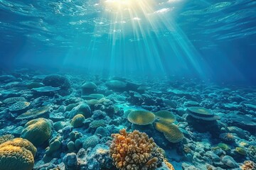 Obraz premium Deep sea underwater professional advertising food photography