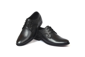 party wear leather formal shoes isolated