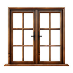 Fototapeta premium Rustic Wooden Window Frame Silhouettes