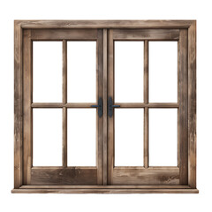 Obraz premium Vintage Charm Cutouts of Wooden Windows