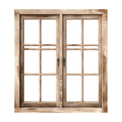 Fototapeta premium Time Worn Wooden Window Frame Cutouts