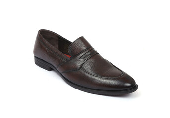 party wear leather formal shoes isolated