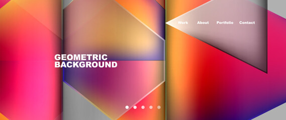 Fototapeta premium Gradient triangle geometric minimal wallpaper