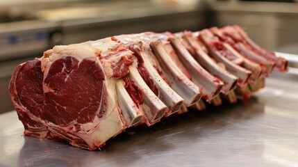 Prime cut of beef from the rib section