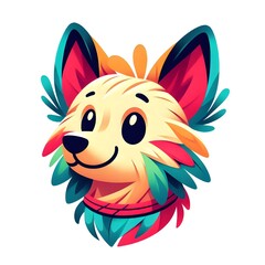 
Flowing wolf head graphic design
Colors that stand out and contrast
colorful design style
Cruel but cute and quirky aesthetics.
Suitable for use in designing logos, t-shirts, tattoos, children's book