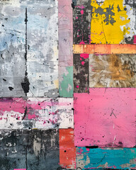 Glitch Collage with Half Tone and Acrylic Paint
