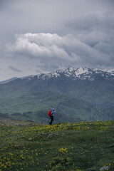 Obraz premium hiker in the mountains