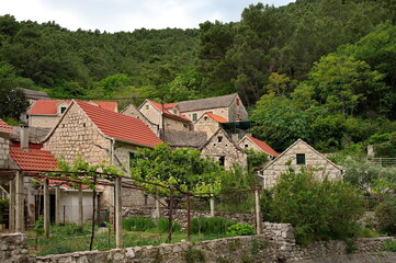 Old traditional village in Dalmatia, Croatia