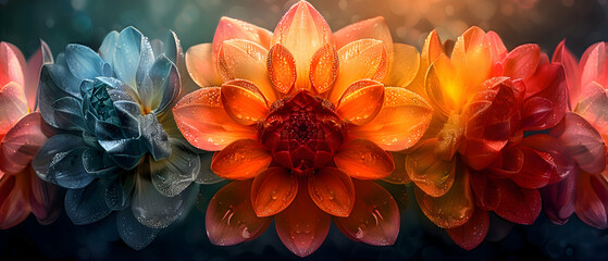 A flower-like educational circle diagram, with each petal showcasing a unique learning facet. The diagram is set against a gradient background, enhancing its educational theme