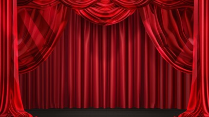 Opulent Red Theater Curtain