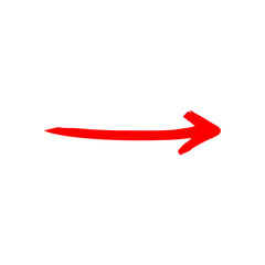 Red arrow mark, hand draw