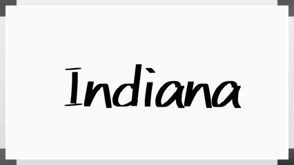 Indiana のホワイトボード風イラスト