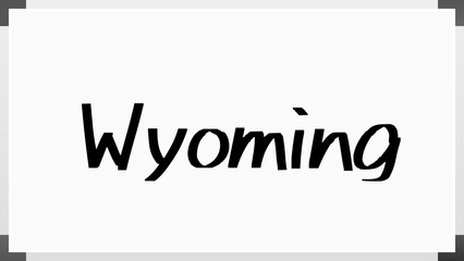 Wyoming のホワイトボード風イラスト