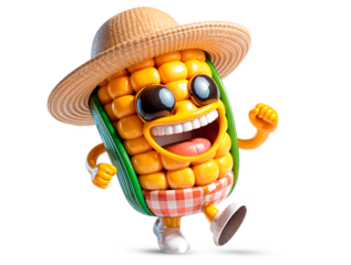 3D Corn Cob Character
