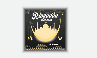 Ramadan social media posts template and Ramadan kareem islamic festival social media post design template
