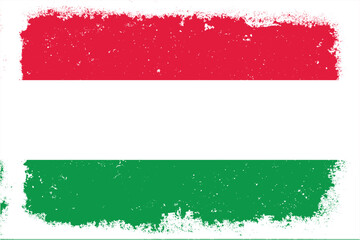 Vintage flat design grunge Hungary flag background