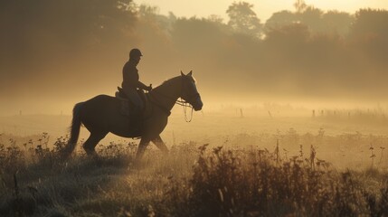 The peacefulness of the early morning is disrupted only by the powerful snorts and whinnies of the horse as it completes a particularly difficult task.