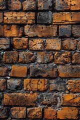  A textured brick wall painted in a deep shade of brown.